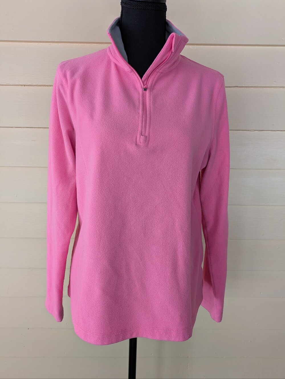 Danskin Pink Half-Zip Fleece Pullover Size M (8-10)